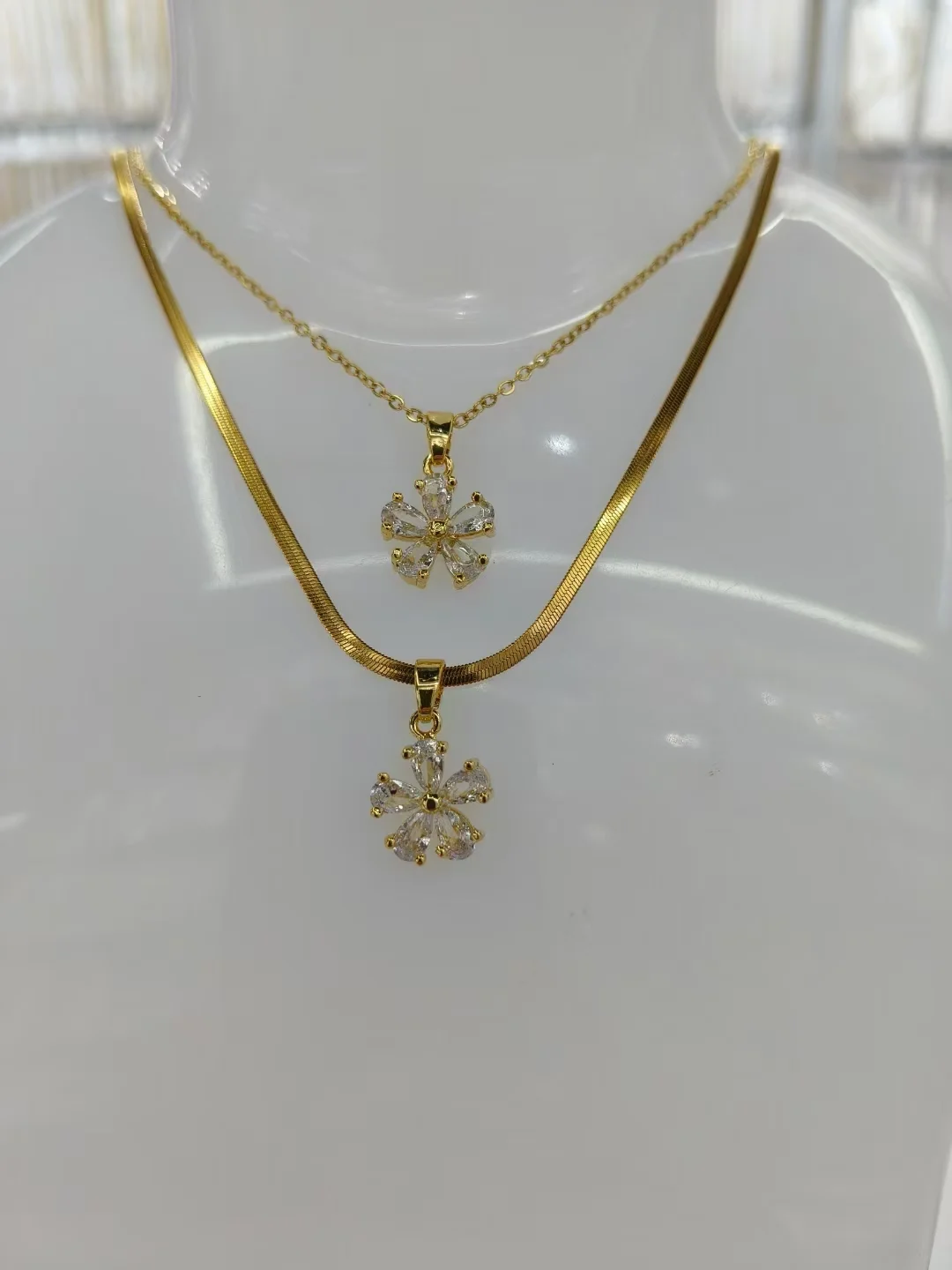 Flower Zircon Accessories Necklace