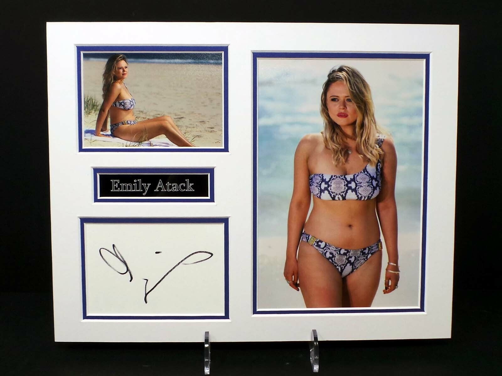 Emily ATACK SEXY Signed & Mounted 14x11 Photo Poster painting Display 2 AFTAL COA Inbetweeners