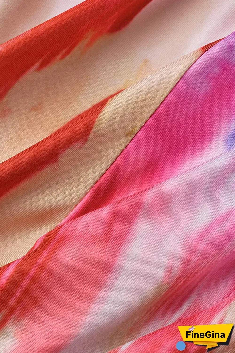 Red Casual Print Basic O Neck Short Sleeve Two Pieces