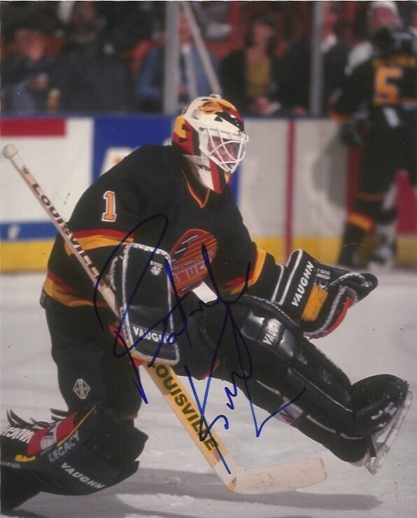 Vancouver Canucks Kirk McLean Signed Autographed 8x10 Photo Poster painting COA A