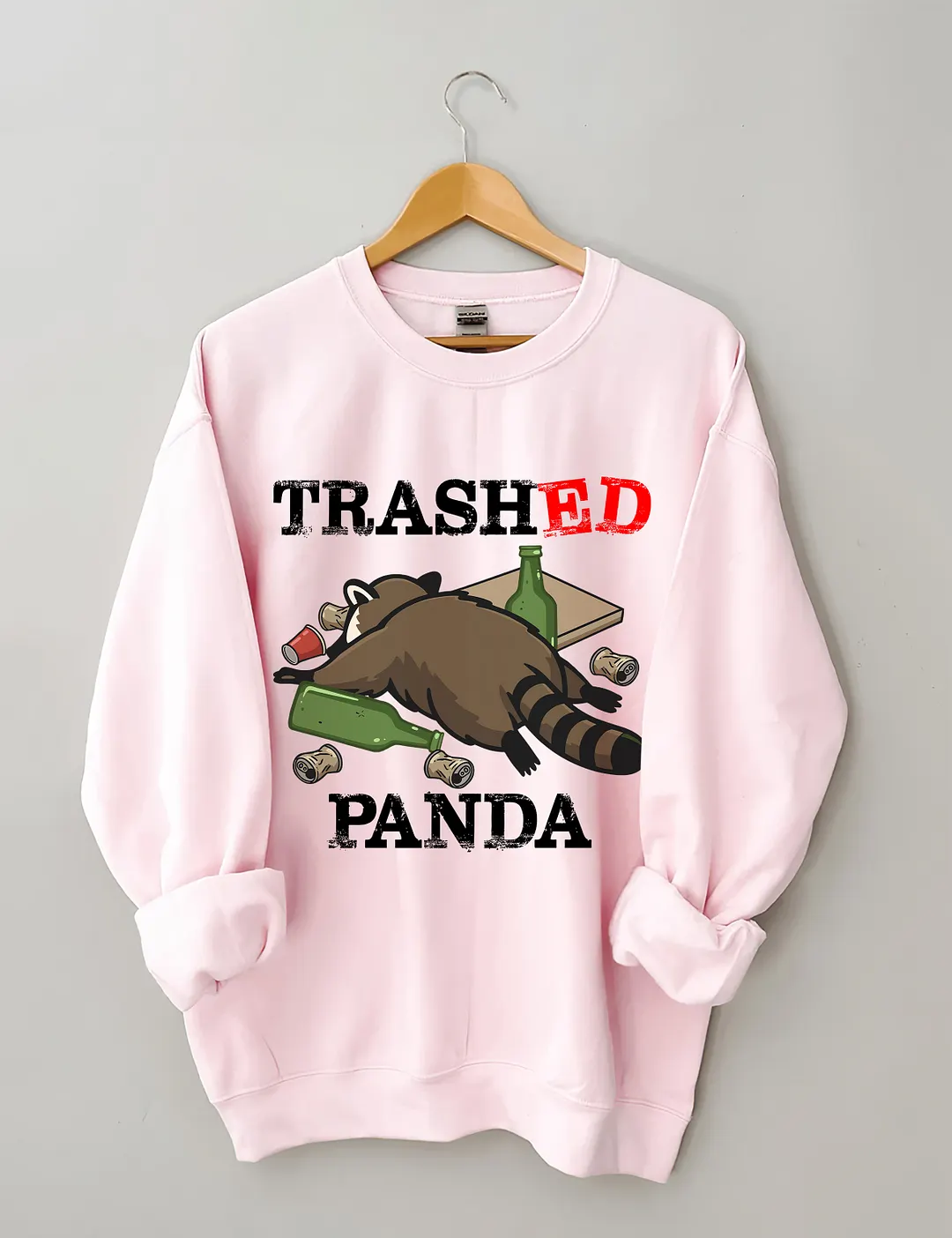 Trashed Panda Funny Raccoon Sweatshirt
