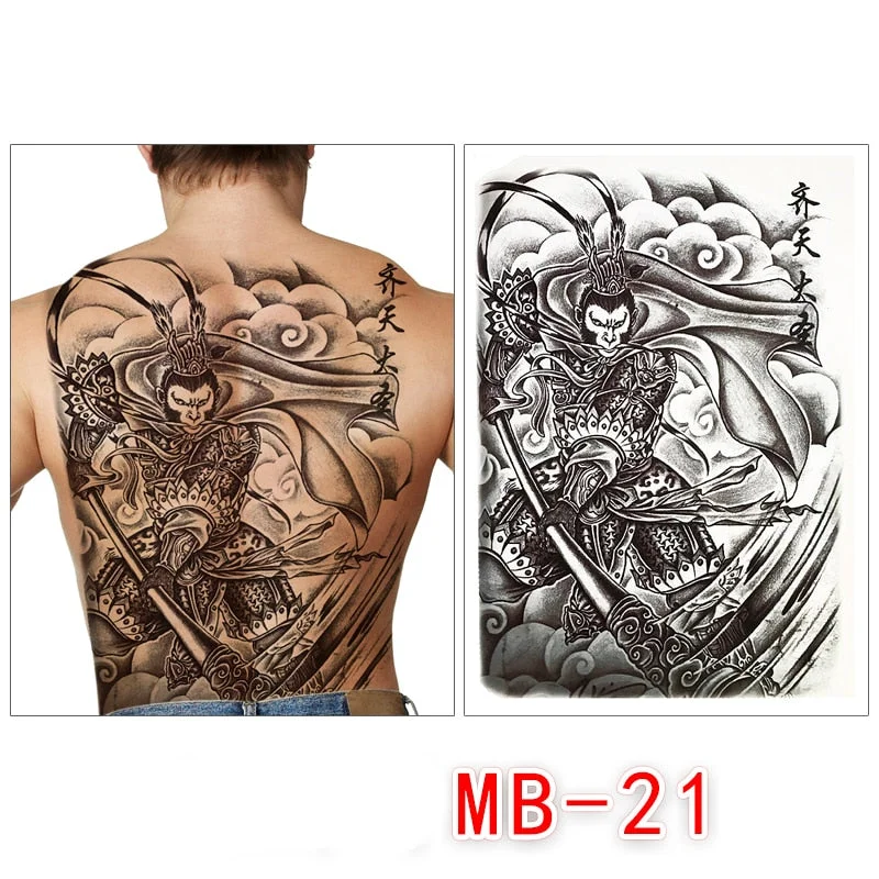 Waterproof temporary men tattoos tattoo full back large tatoo fake dragon girl tattoo body art sticker sexy decals transferable
