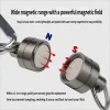 Outdoor lure fishing magnetic telescopic buckle, magnetic quick-release outdoor carabiner, elastic lanyard, anti-loss wrist strap buckle
