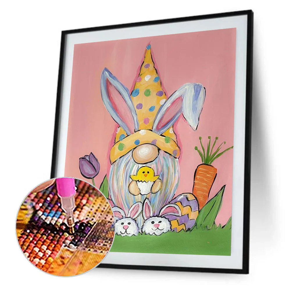 Full Drills Round Diamond Painting - Easter Bunny - 30*40CM