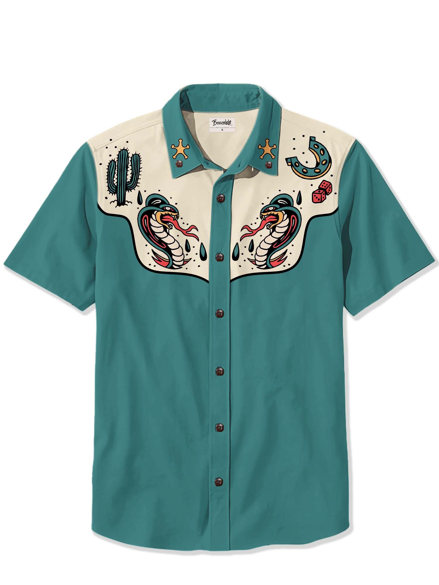 Western Snake And Cactus - 100% Cotton Shirt