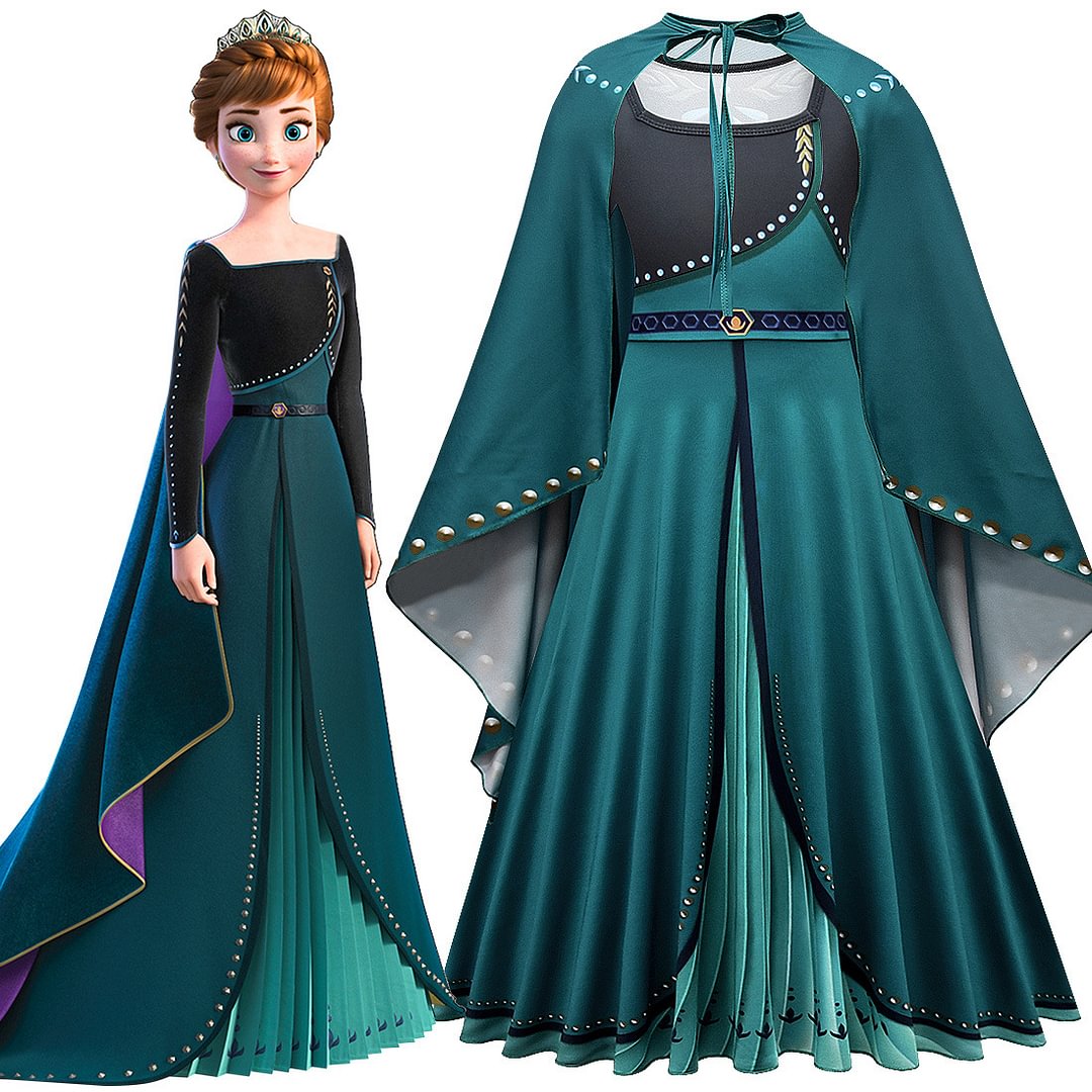 Frozen Girl Dresses Baby Kid Princess Anna Dress Snow Queen Cosplay Costume Party Dress-Pajamasbuy