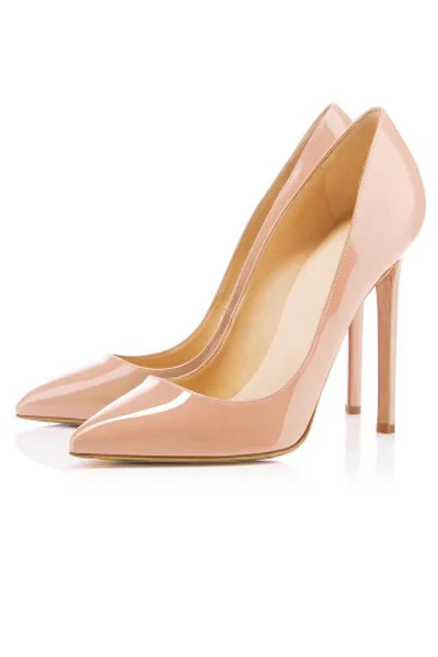 Nude Pointy Toe Office Pumps with Stiletto Heels Vdcoo