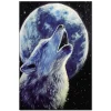 Moon wolf | Full Round Diamond Painting Kits