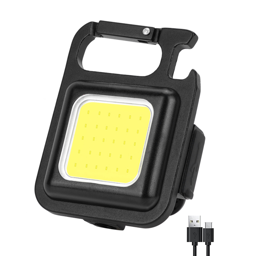 

400lm COB LED Mini Flashlight Keychains 3 Modes Pocket Work Light Corkscrew, 2 piece, 501 Original