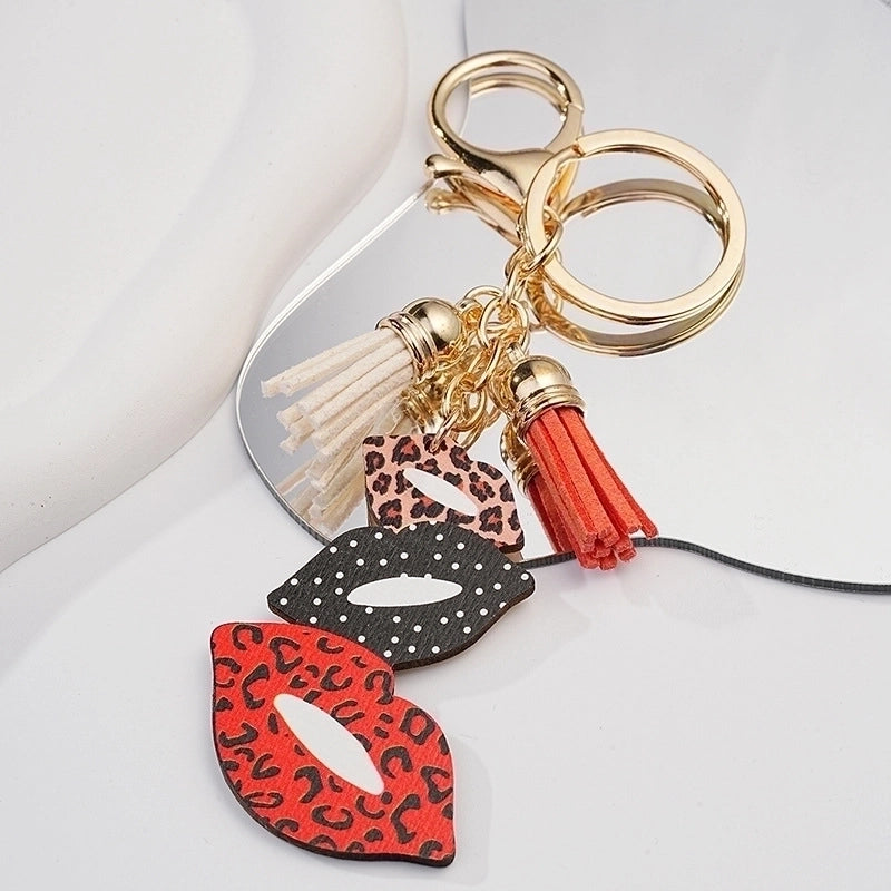 Minimalist Lips Tassel Metal Women’s Bag Pendant Keychain
