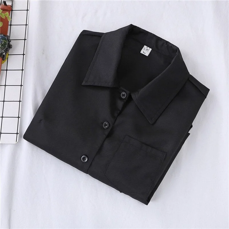 Japan Style Women Blouses With Bow/Tie Black White Shirts Long Sleeve Casual Female Tops High Quality Clothing 2021 Spring #HH39