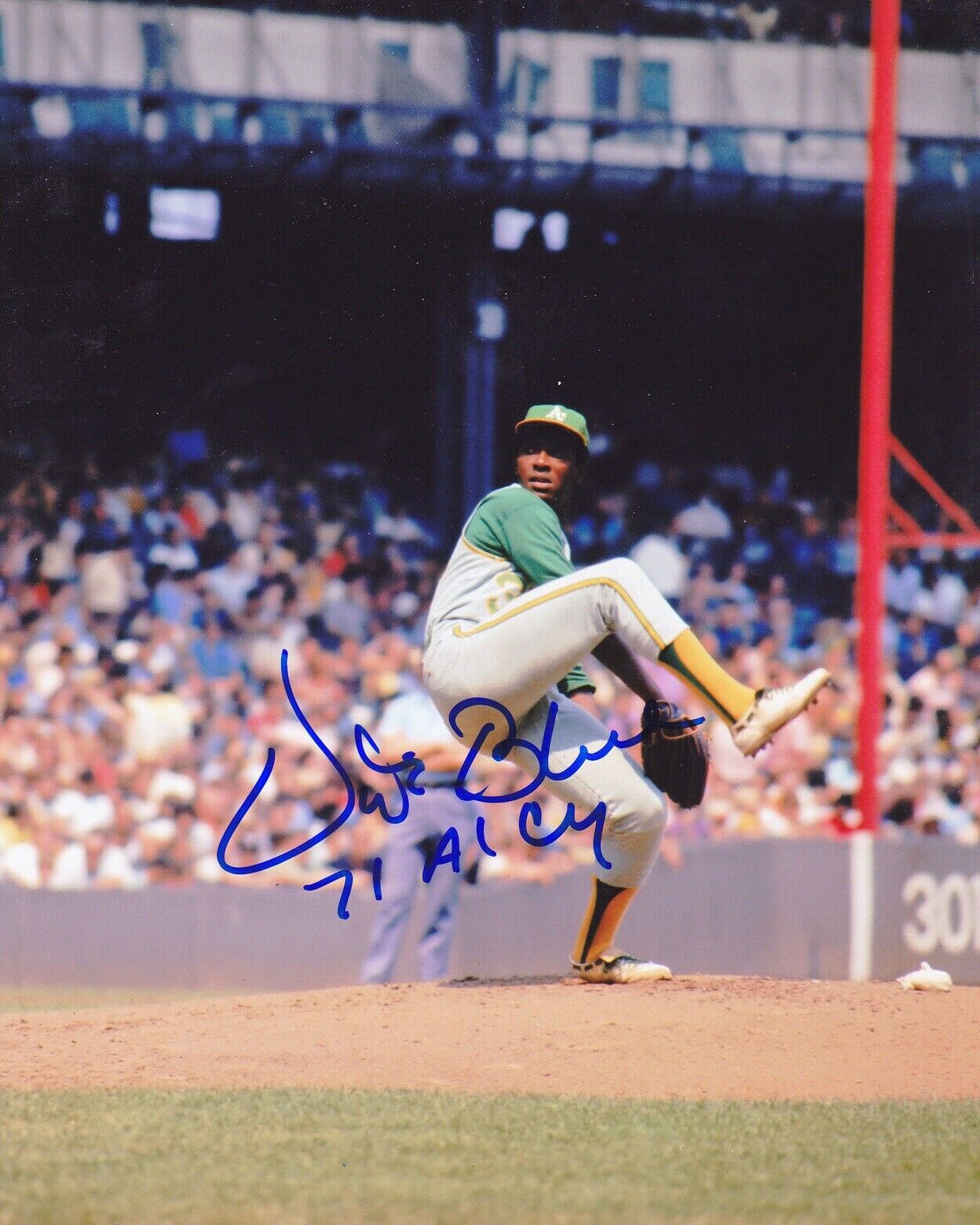 Vida Blue Autographed Signed 8x10 Photo Poster painting ( Athletics ) REPRINT