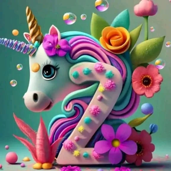 Diamond Painting - Full Round Drill - Unicorn Alphabet(Canvas|30*30cm)