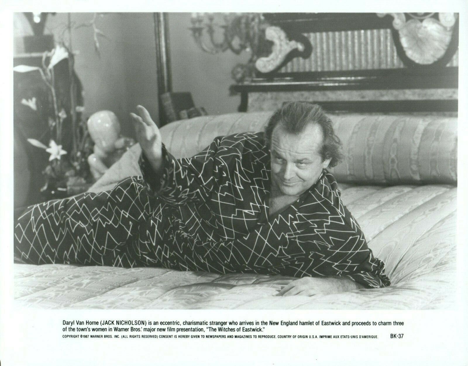 JACK NICHOLSON Actor 8x10 Promo Press Photo Poster painting THE WITCHES OF EASTWICK Movie 1987