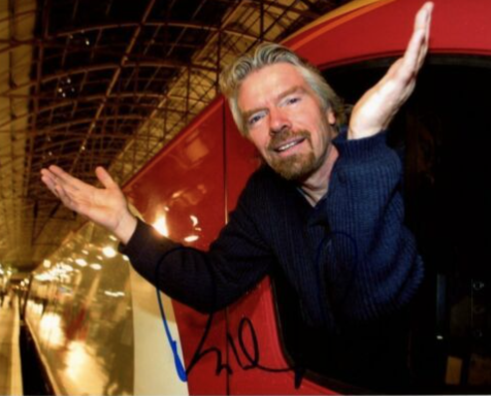 RICHARD BRANSON SIGNED AUTOGRAPH 8x10 Photo Poster painting - VIRGIN GALACTIC BILLIONAIRE UNITY