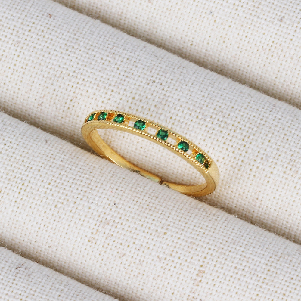 IG Style Women Crown Heart Circle Copper Electroplating Rings