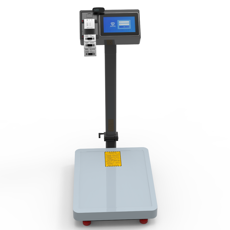 7-Inch RFID AI Intelligent Android System RFID LCD Weighing Scale kg Units Flashing QR Code Label Print Traceability RFID Bench Scale