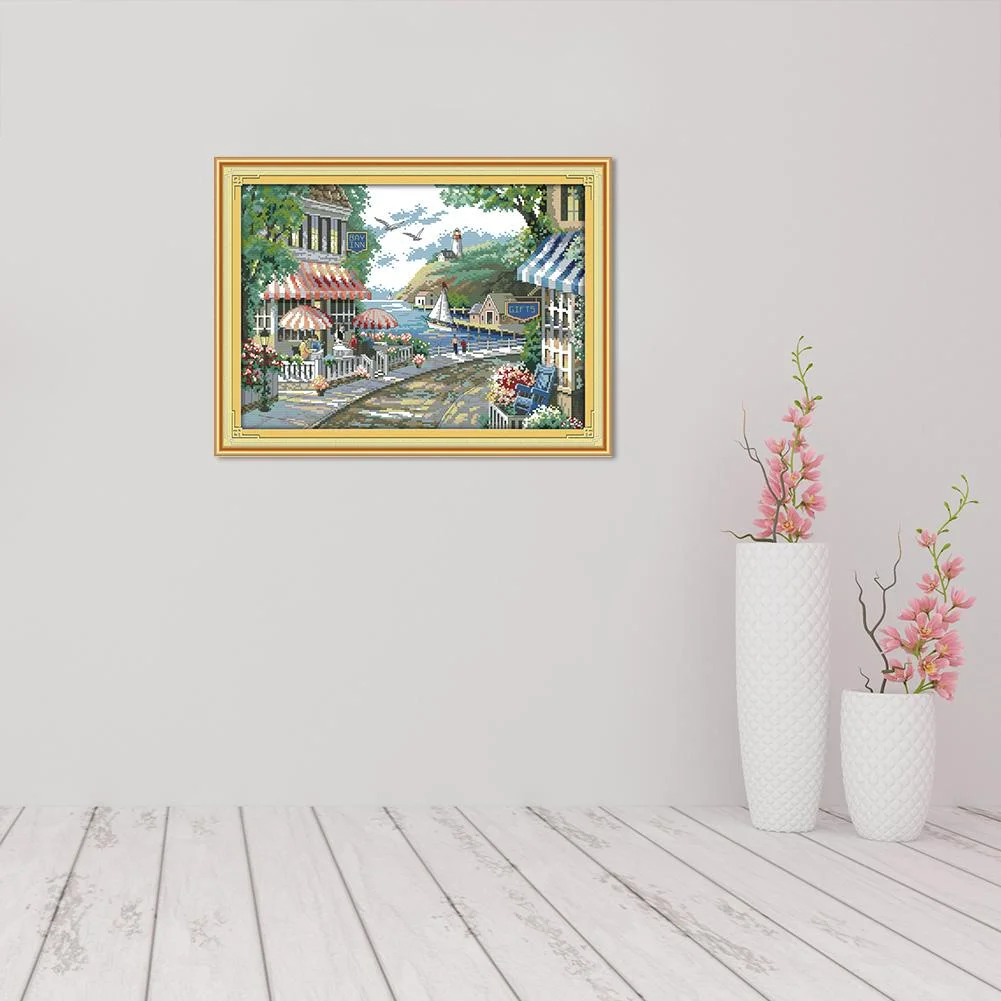 14ct Stamped Cross Stitch - Seaside (44*33cm)