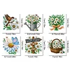 6 PCS Garden Daisy Double Sided - 5D DIY Keychain