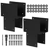 [US Local Warehouse] 2 Pack Pergola Brackets 6x6 (Actual 5.5x5.5in) Posts Caps Tie Brackets Galvanized Steels Gazebo Hardware Kit for Gazebos Deck & Porch Post To Beam