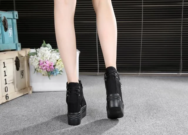 NEW Brand Hidden Heels Platform Sneakers Women Breathable Air Wedge Sock Shoes Woman Casual Ladies Boots Zapatos Mujer 2022 W05