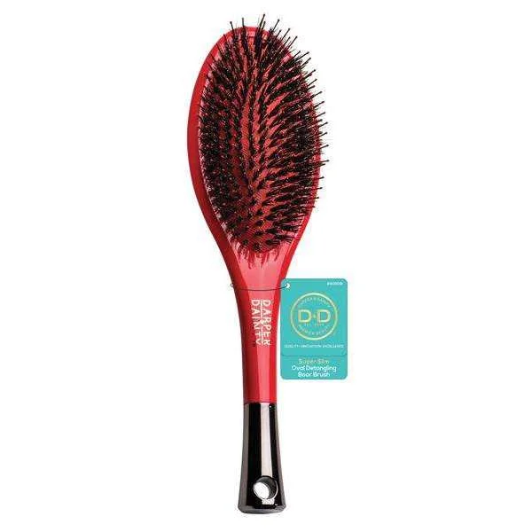 D&D Light Oval Paddle Brush Coral Soft Detangling with Boar Bristle