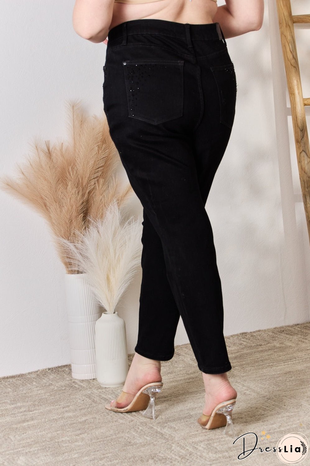 Judy Blue Full Size Rhinestone Embellished Slim Jeans