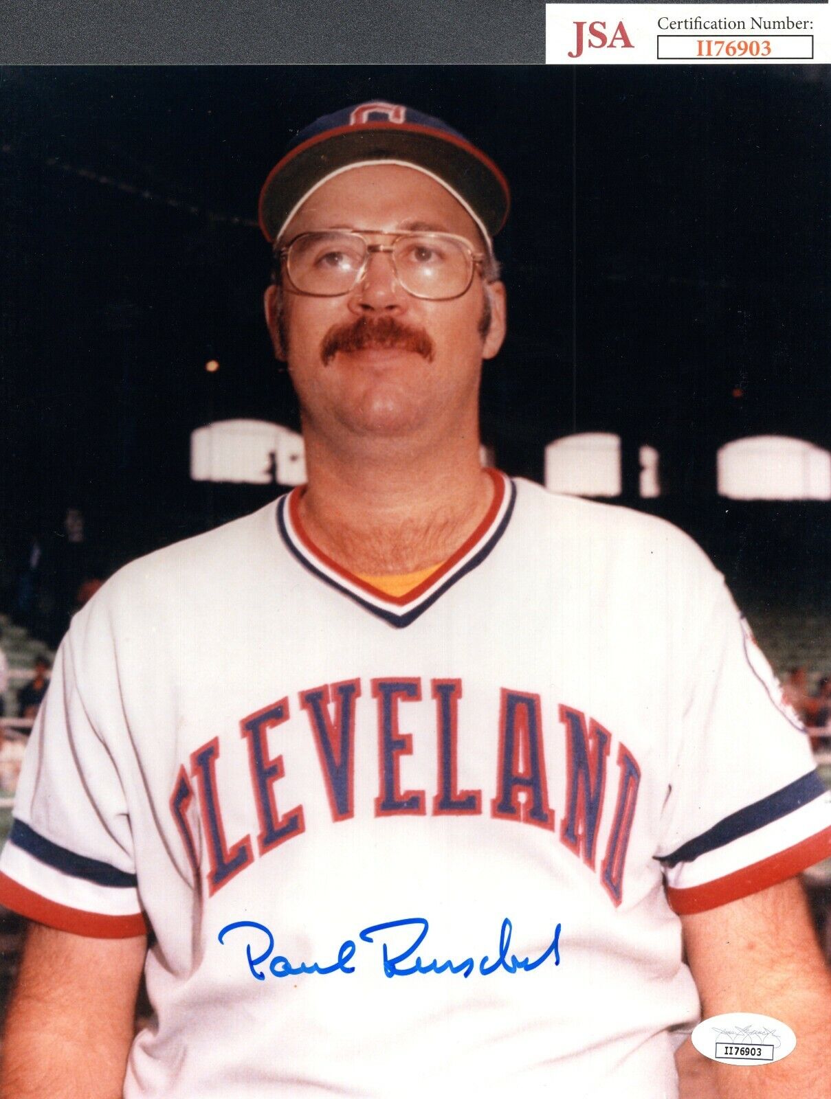 JSA Paul Reuschel Autographed Signed AUTO 8x10 Photo Poster painting Cleveland Indians TRB 444