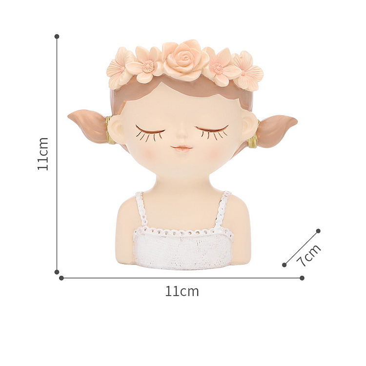 🌼👧Succulent Flower Pot/Cute Girl