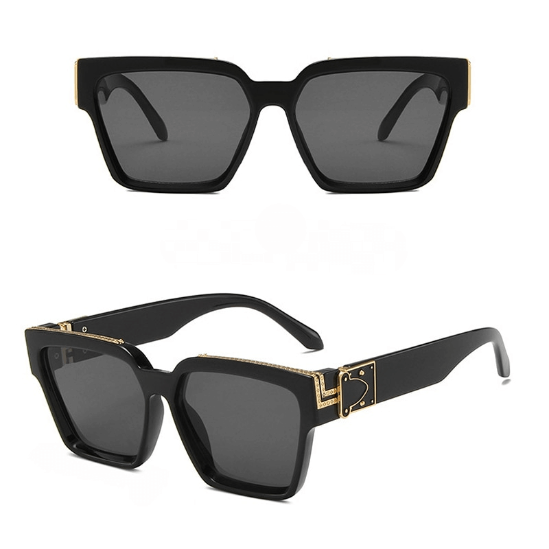 Hip Hop Vintage Square Leopard Print Sunglasses-VESSFUL