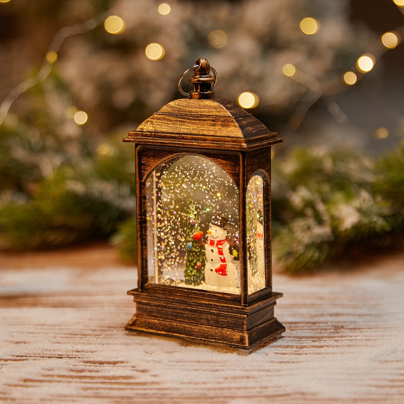 Christmas Cartoon Style Pastoral Christmas House Christmas Tree Santa Claus Plastic Daily Festival Ornaments