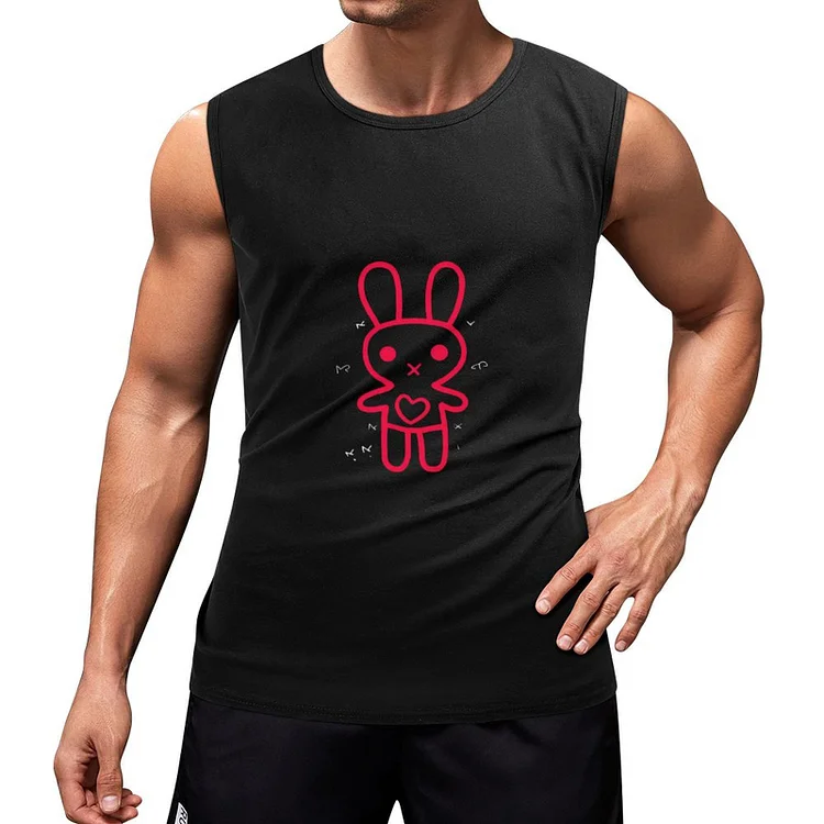 Sleeveless T-shirt Cute Bunny  customized, personalized, gift