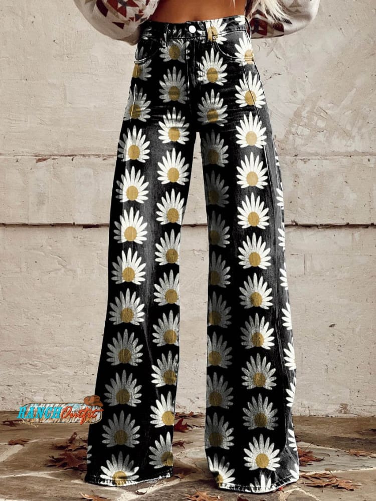 Women’s Magritte Casual Wide Leg Pants Multicolor / S