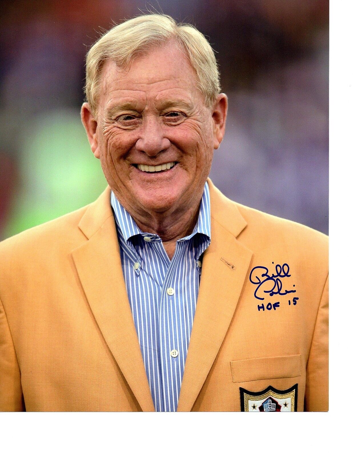 Bill Polian NFL Hall of Fame autographed signed 8x10 football Photo Poster painting Colts Bills#