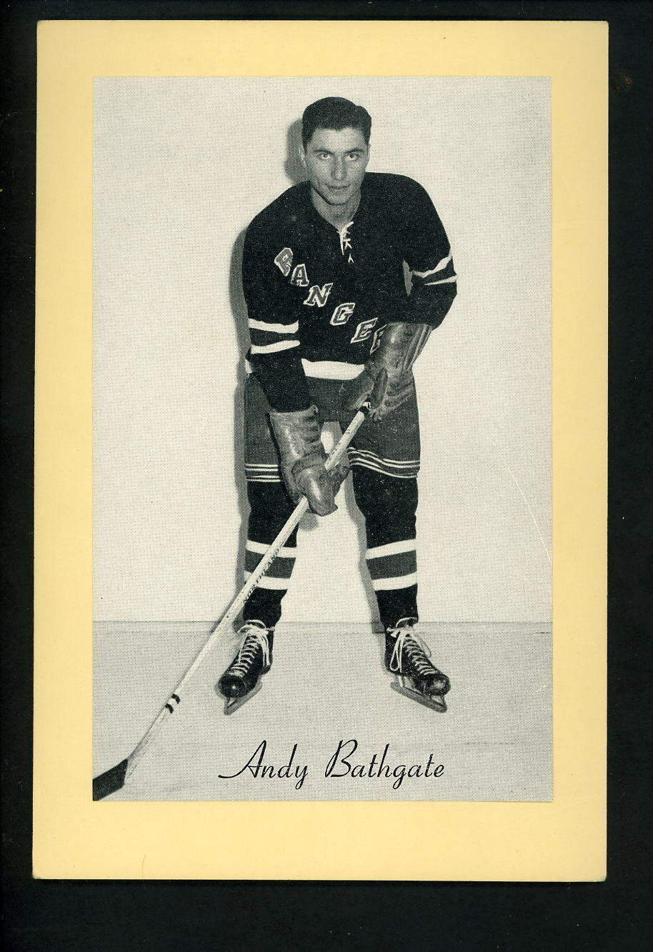 #297 B Andy Bathgate blue jersey 1944-63 Beehive Group 2 Photo Poster paintings New York Rangers