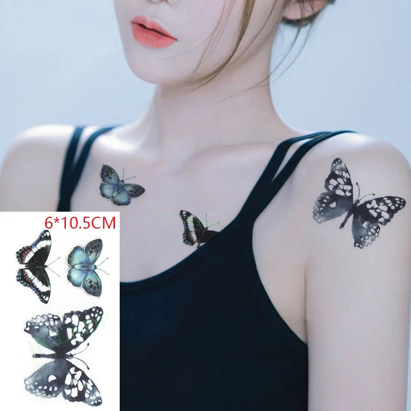 Waterproof Temporary Tattoo Sticker Cat Fox Animal Fake Tatto Flash Tatoo Neck Hand Back Foot Shoulder for Kids Women Men