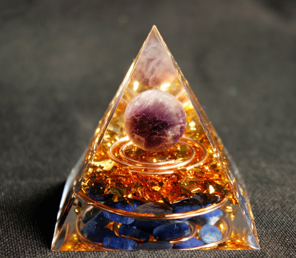 

Orgone Pyramid Chakra - lapis lazuli in Double, 501 Original