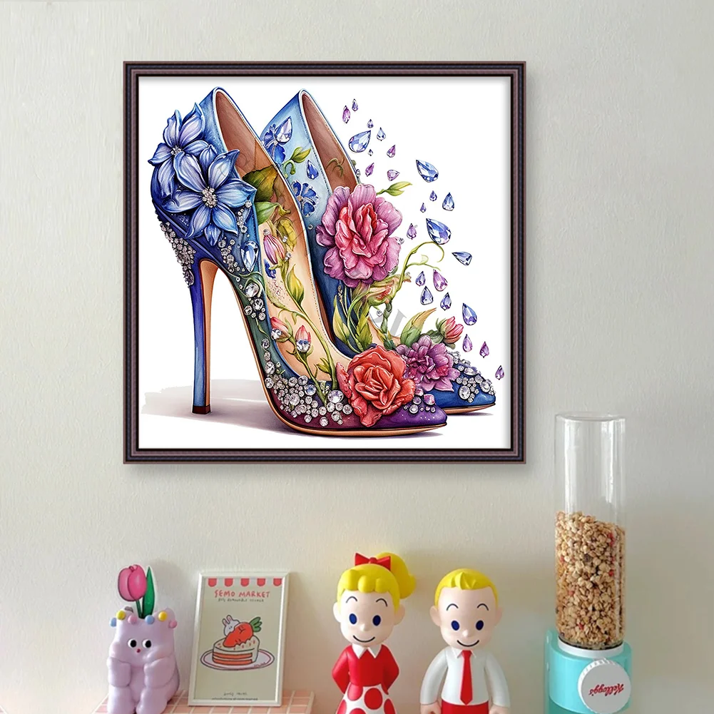 11CT Full Stamped Cross Stitch - High Heel(Canvas|40*40CM)