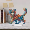 Diamond Painting Acrylic Cat Desktop Ornament Rhinestones Decorations for Adults