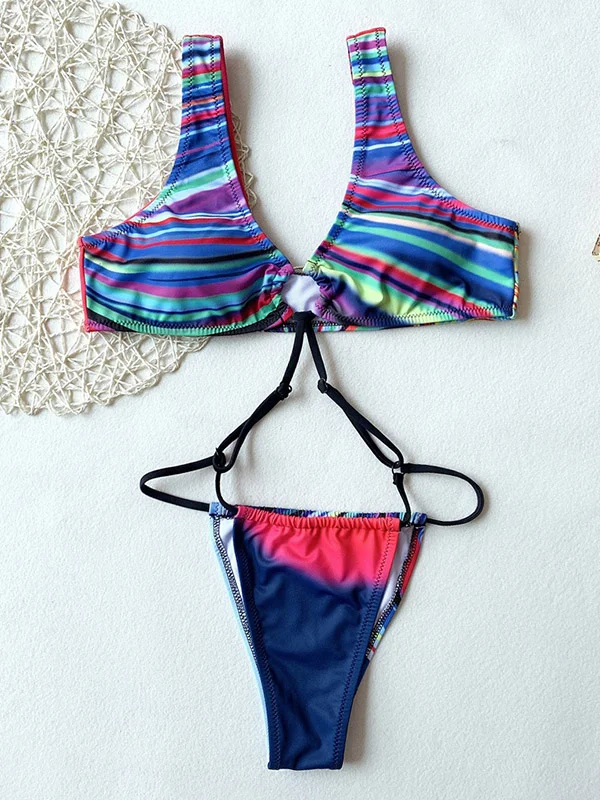 Sexy Hollow Bandage One-Piece Swimwear 