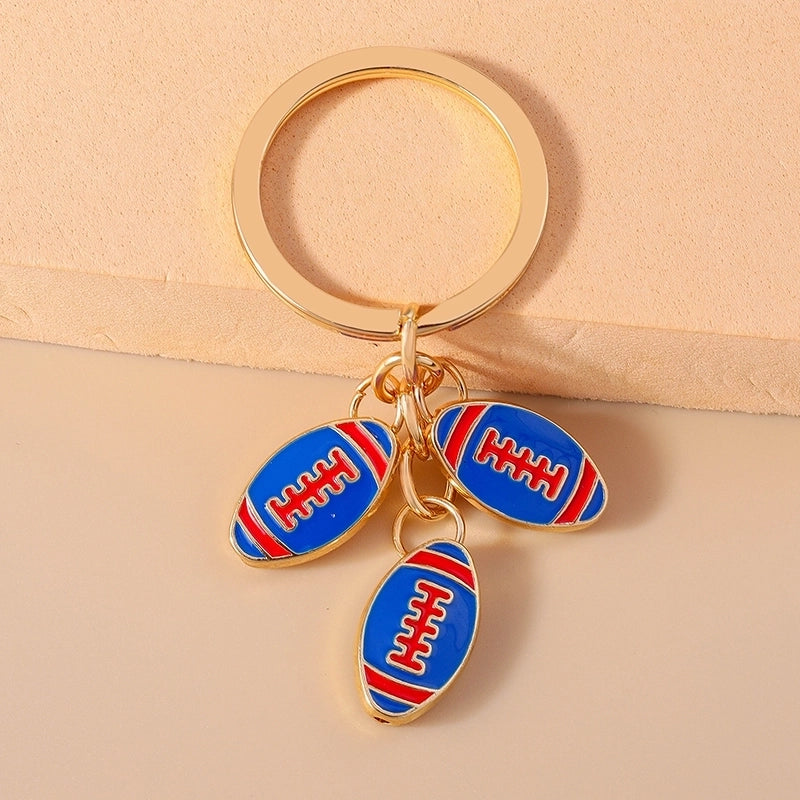 Casual Sports Commute Rugby Alloy Keychain