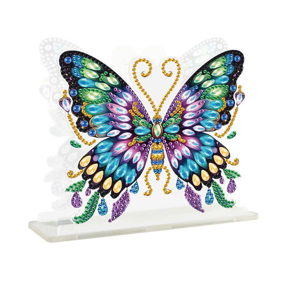 Acrylic Butterfly 5D DIY Diamond Paper Towel Storage Rack Decor for Home Decor