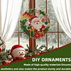 5D Crystal Gem Painting Kit Santa Wreath Window Hanging 9.45x9.45in