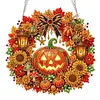 Autumn Pumpkins DIY Acrylic 5D Crystal Diamond Gem Art Hanging Ornament