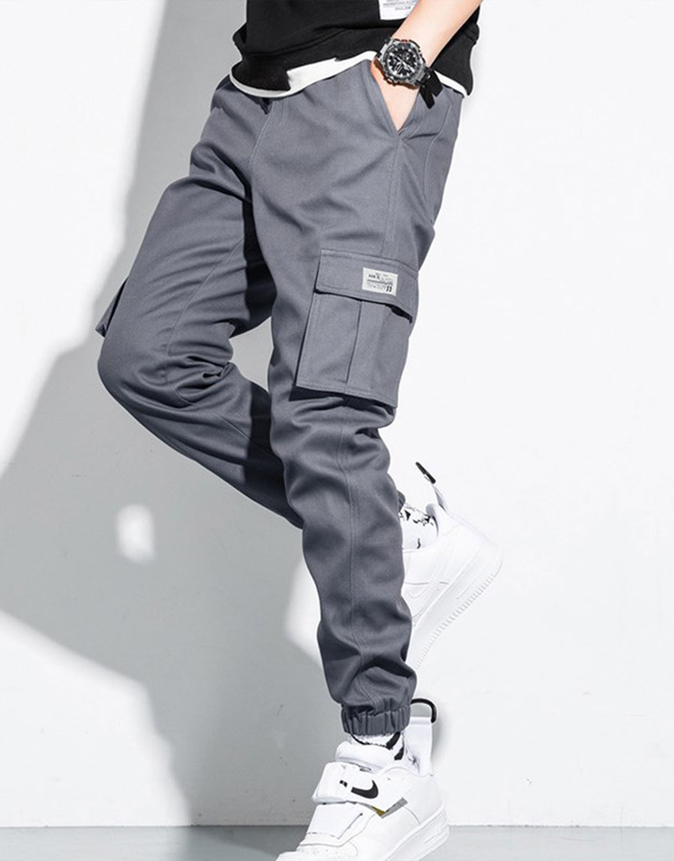 Men's Multi-Pocket Cargo Pants Thin Long Pants / TECHWEAR CLUB / Techwear