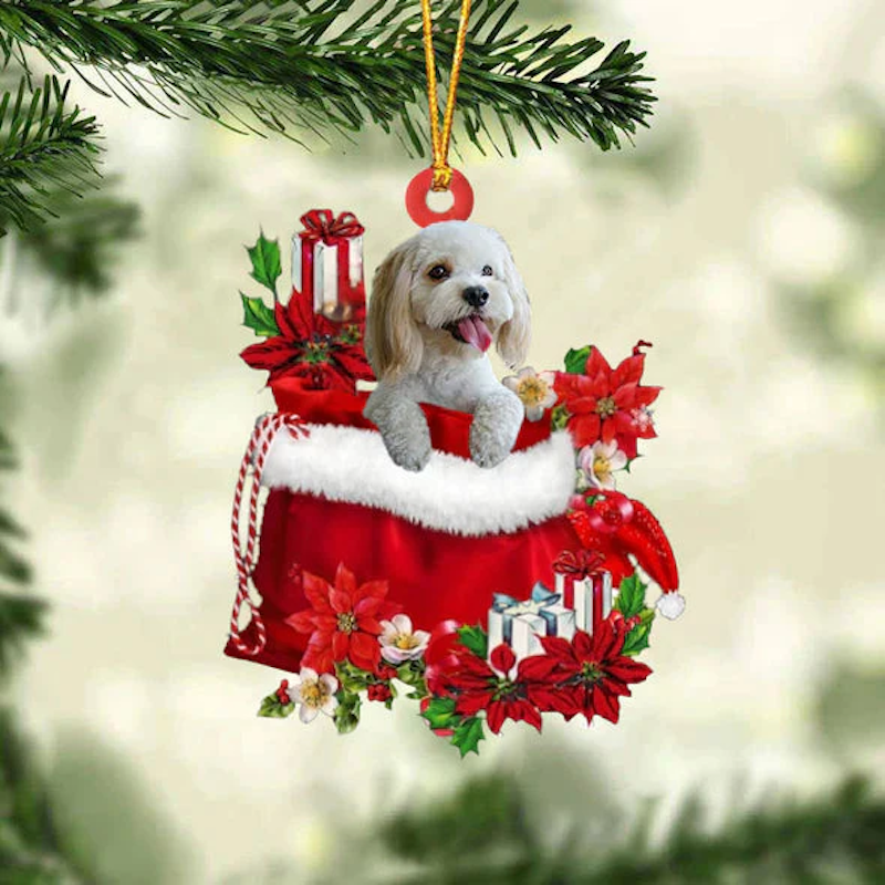 VigorDaily Cockapoo In Gift Bag Christmas Ornament GB040