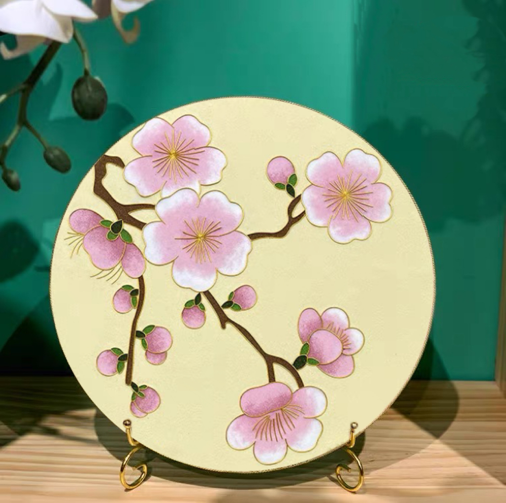 The Plum Blossom- DIY Cloisonne Enamel Painting Art Kits - Cloisonnekit