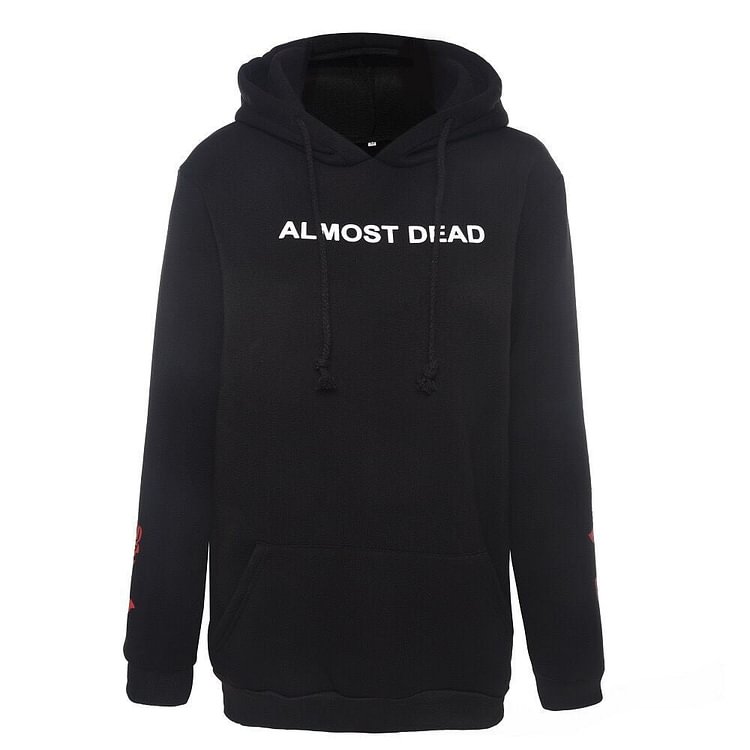 Almost Dead  Embroidery Hoodie