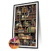 40 * 80CM - Runde Bohrer Diamant Malerei - Bücherregal Katze (Große Größe)