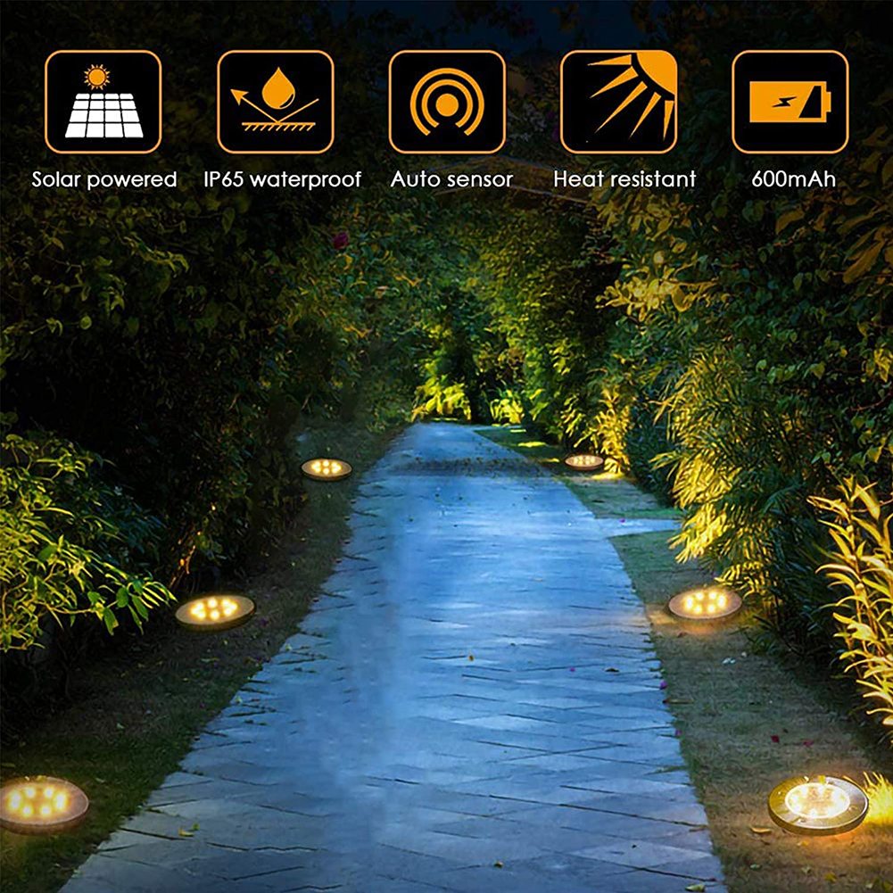 

8pcs LED Stainless Steel Stake Waterproof Lawn Light, 501 Original